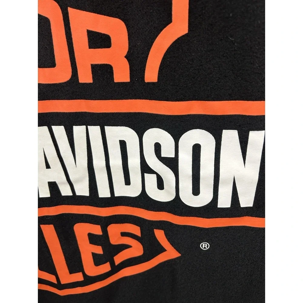 Harley‎ Davidson Bar & Shield Fleece Throw Blanket | Black & Orange Biker Core